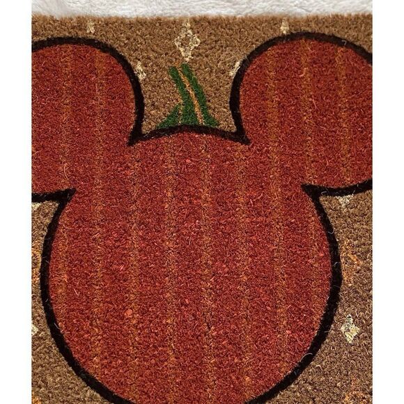 Disney Mickey Mouse Pumpkin Door Mat Rug Coir 18 X 28” Fall Autumn Outdoor NEW - Picture 5 of 9